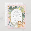 Search for animal baby girl shower invitations For her