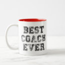 Search for best coach ever mugs Black and white