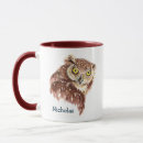 Search for cute owls art mugs Nature