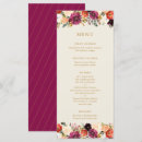 Search for red and gold wedding menus Watercolor floral