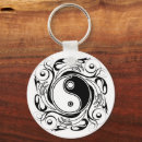 Search for black and white yin yang key rings Balance