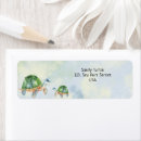 Search for sea turtles return address labels Watercolor