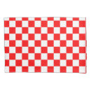 Search for red and white pillowcases Chequered