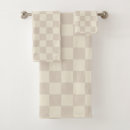 Search for brown and white bath towels Chequered