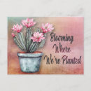 Search for cactus moving announcement cards Watercolor