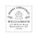 Search for christmas return address rubber stamps Rustic