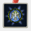 Search for stained glass birds christmas tree decorations Blue