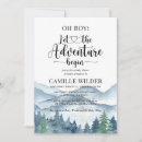 Search for adventure baby boy shower invitations Let the adventure begin