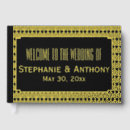 Search for art deco wedding guest books Gold
