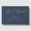 Search for navy blue wedding guest books Calligraphy