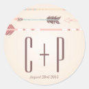 Search for chic monogram wedding stickers Trendy