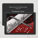 Search for red and silver graduation invitations College
