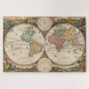 Search for vintage world map puzzles Chart