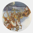 Search for reindeer and sleigh stickers Vintage