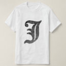 Search for letter j tshirts Black