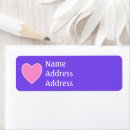 Search for heart return address labels Colourful