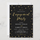 Search for black and gold engagement party invitations Simple