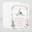 Search for alice in wonderland baby shower invitations Rabbit