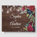 Search for wood wedding guest books Watercolor flowers