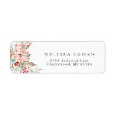 Search for poinsettia return address labels Floral