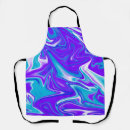 Search for blue swirl pattern long aprons Marble