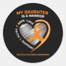 Search for multiple sclerosis warrior stickers Orange