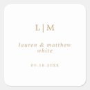 Search for vintage monogram wedding stickers Classic