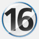 Search for number 16 stickers Numbers