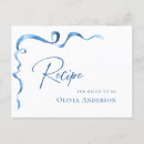 Search for bridal shower recipe postcards Dusty blue