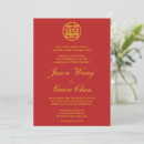 Search for red gold chinese wedding invitations Modern