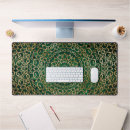 Search for green and gold pattern mouse mats Boho