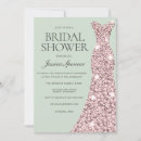 Search for pink and green bridal shower invitations Rose gold