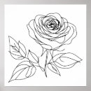 Search for rose drawing posters Flower