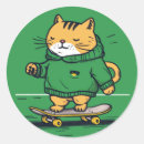 Search for cute skateboarding stickers Cat