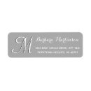 Search for grey and white return address labels Elegant