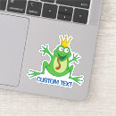 Search for frog with crown stickers Cartoon