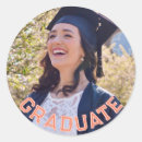 Search for orange graduation party stickers High school