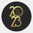 Search for happy new year gold stickers Round