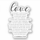 Search for one of a kind stickers Love is patient
