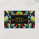 Search for stained glass business cards Colourful