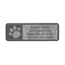 Search for dog paw return address labels Grey