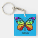 Search for blue butterflies key rings Rainbow