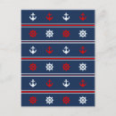 Search for red white blue pattern postcards Nautical