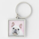 Search for white bulldog key rings Frenchie