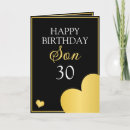 Search for black and gold 30th birthday cards Elegant