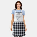 Search for black and white plaid aprons Grandmother