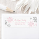 Search for silver snowflake return address labels Birthday