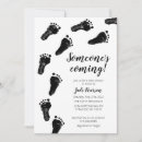 Search for footprint baby shower invitations Simple