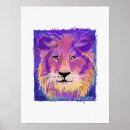 Search for blue lion art Purple