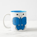 Search for common blue mugs Butterfly